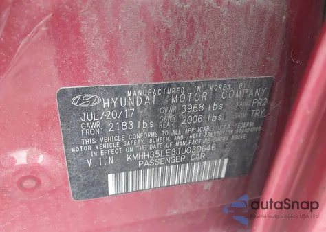 2018 Hyundai Elantra Gt из США, поврежденный, VIN KMHH35LE3JU030646